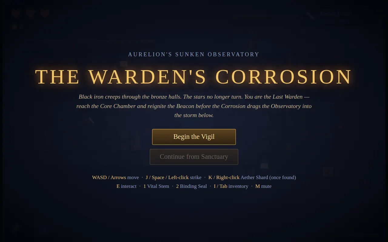 Initial view of Warden