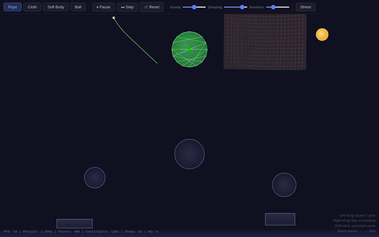 Initial view of Physics Playground