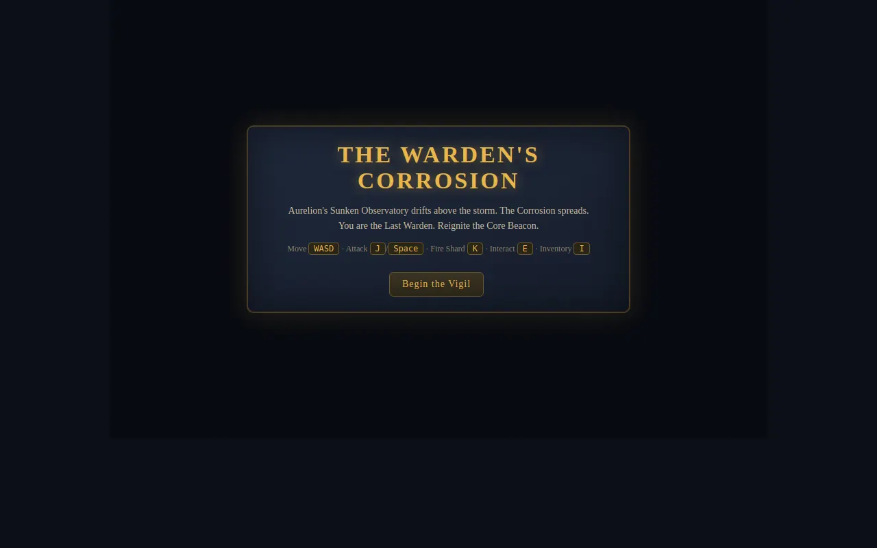 Initial view of Warden