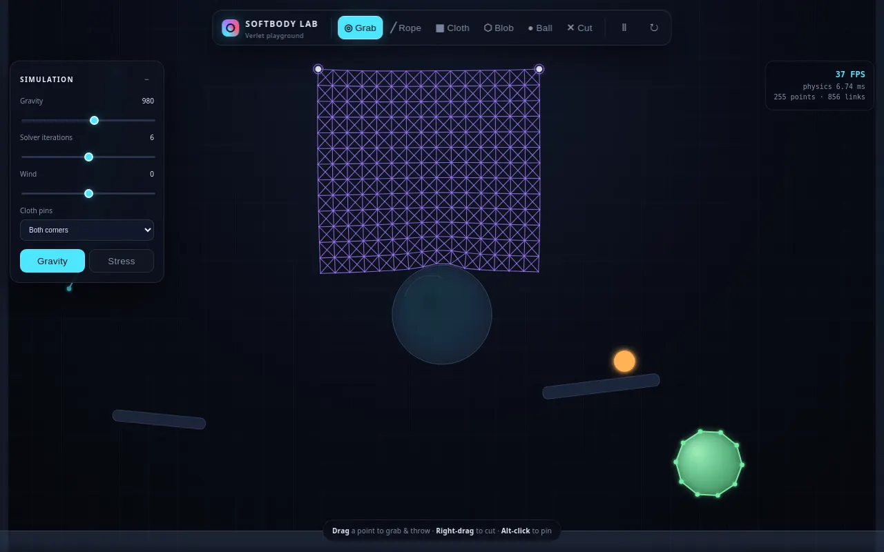 Initial view of Physics Playground
