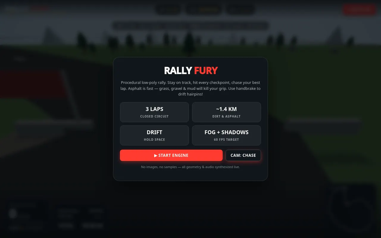 Initial view of Rally