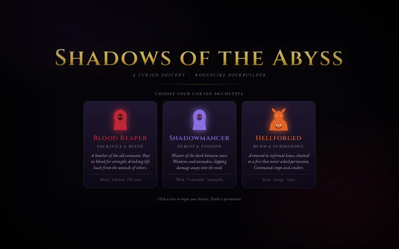 Initial view of Shadows