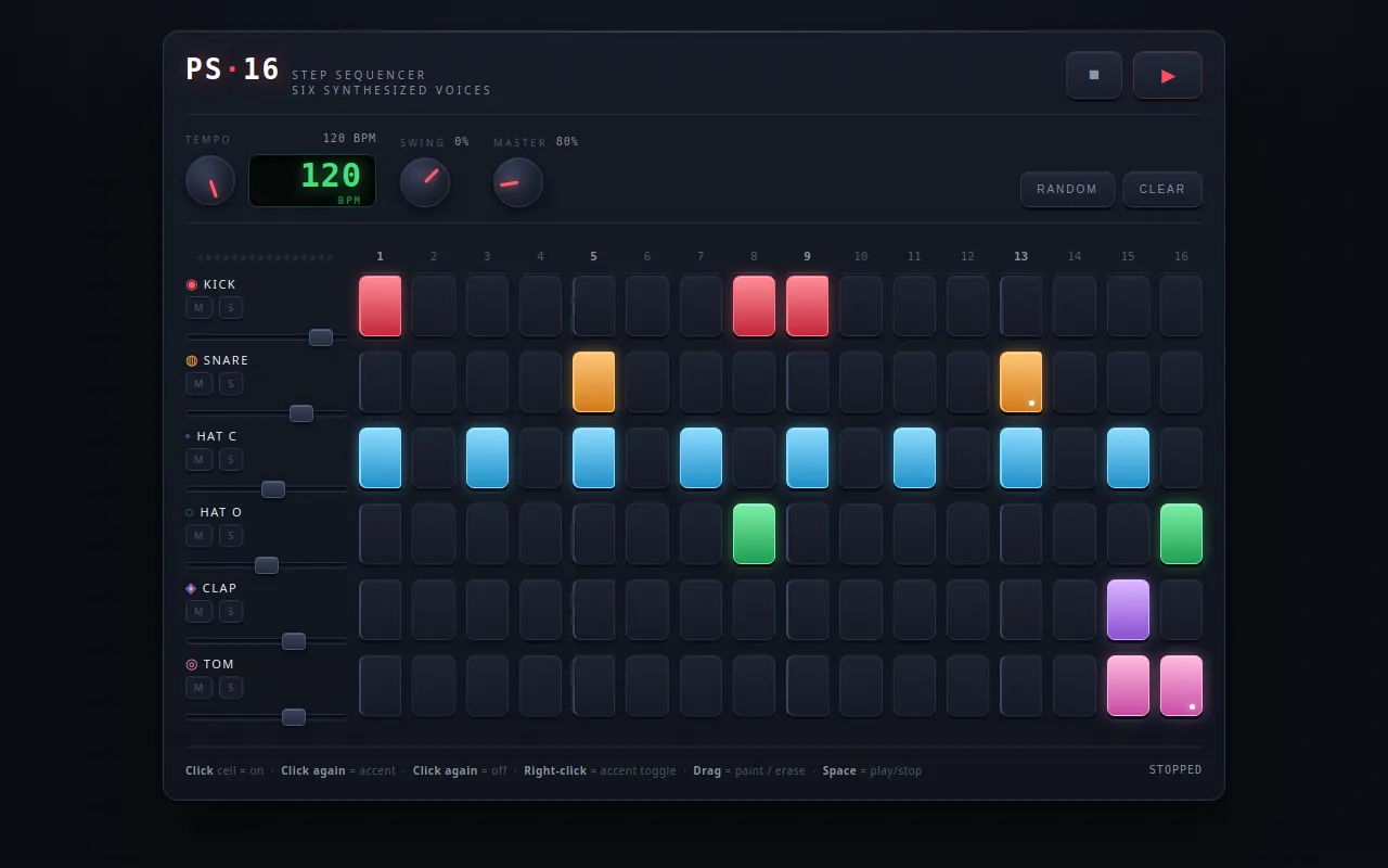 Initial view of Sequencer