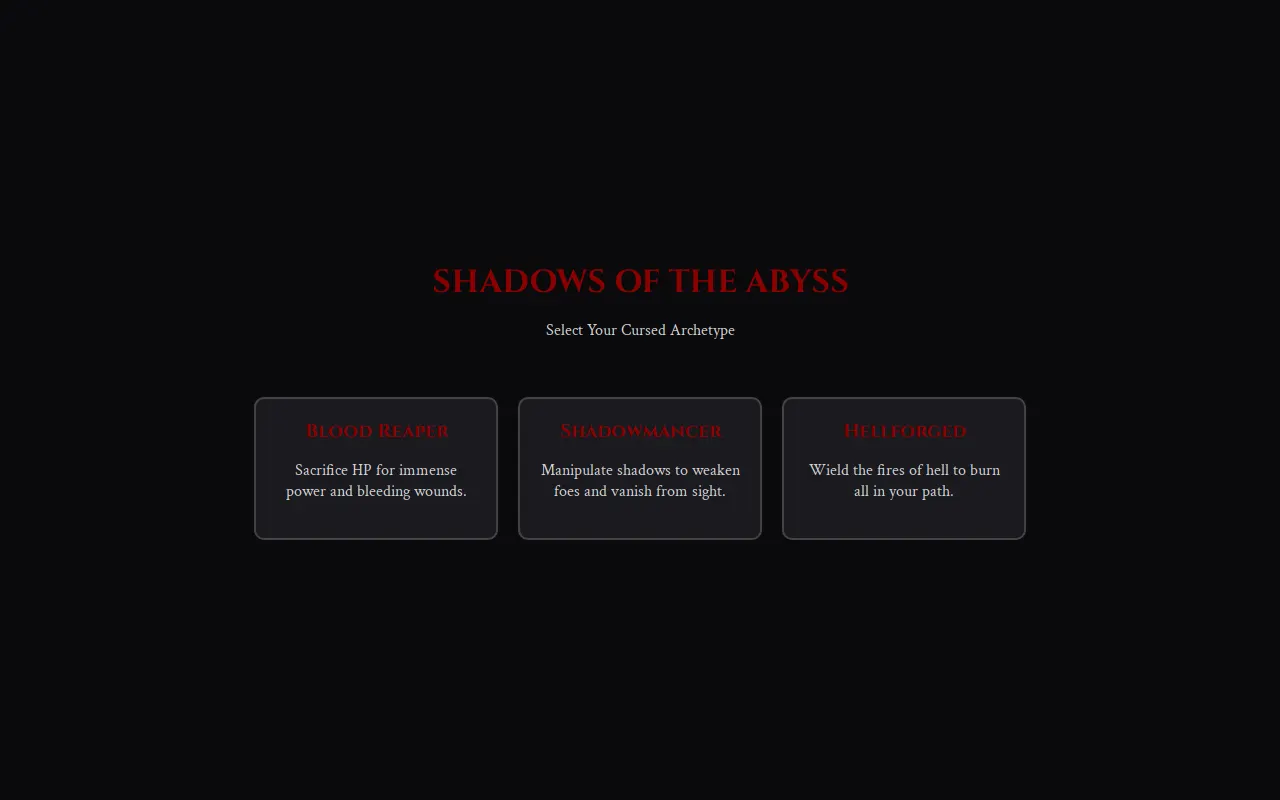Initial view of Shadows