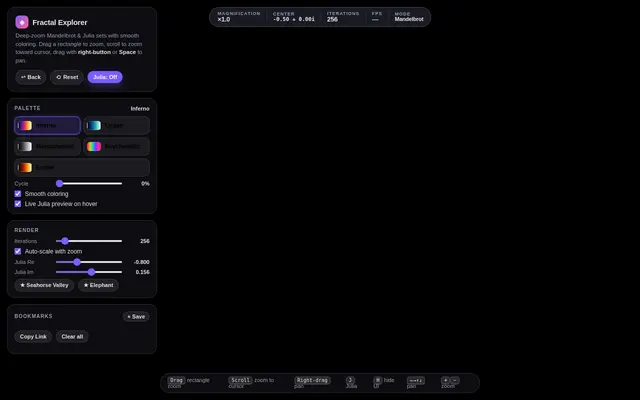 Fractal Explorer screenshot