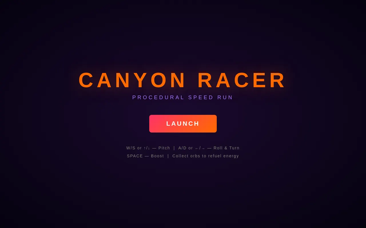 Initial view of Canyon Run