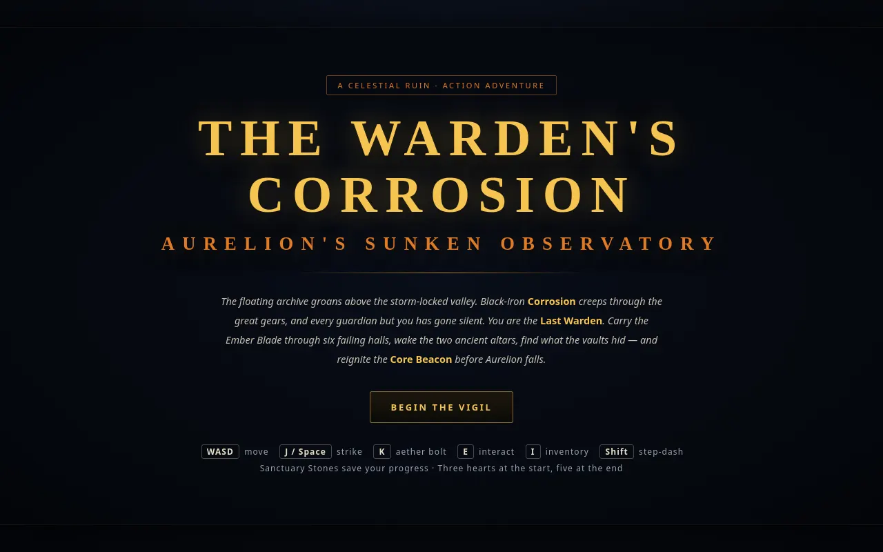 Initial view of Warden