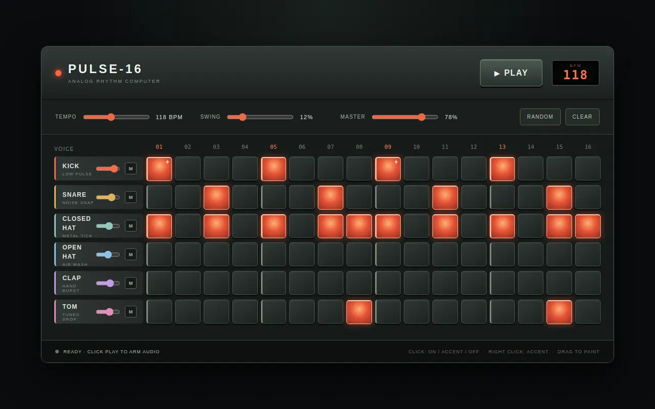 Initial view of Sequencer