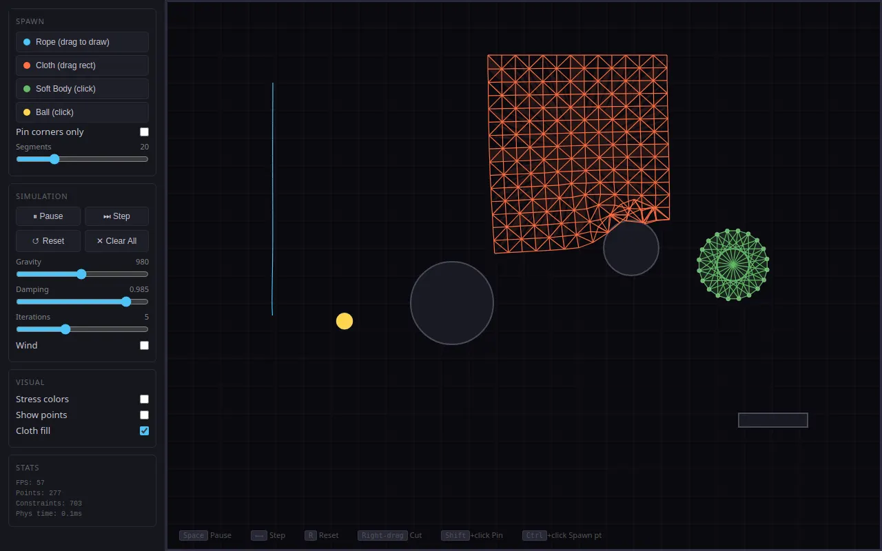 Initial view of Physics Playground