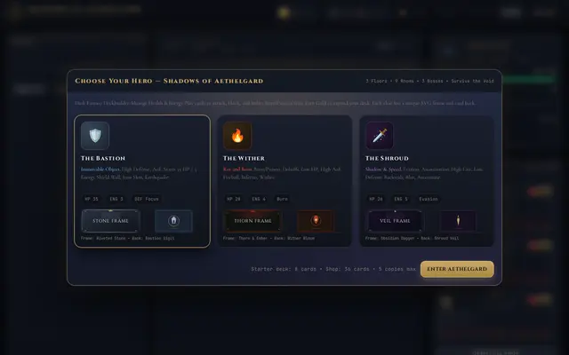 Deckbuilder screenshot