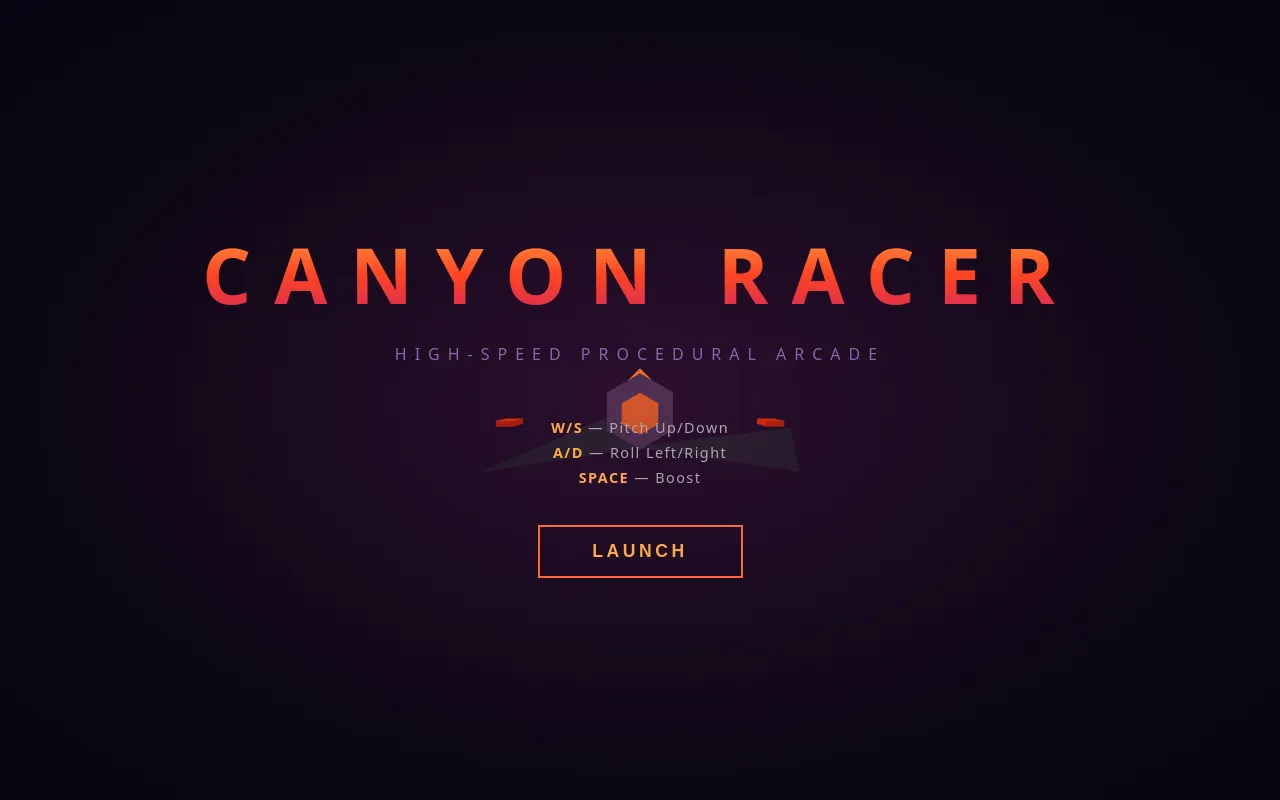 Initial view of Canyon Run