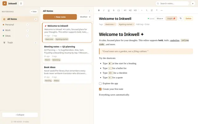 Notes screenshot
