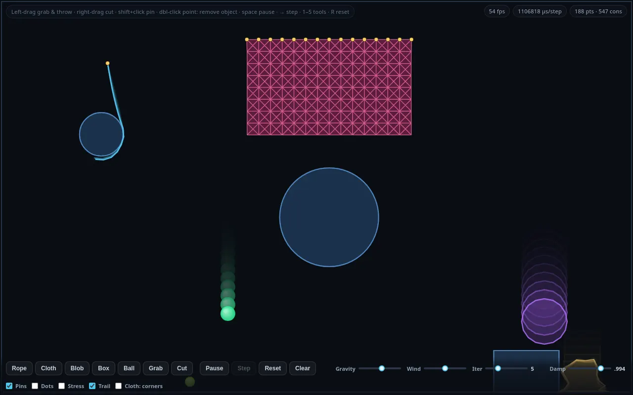 Initial view of Physics Playground
