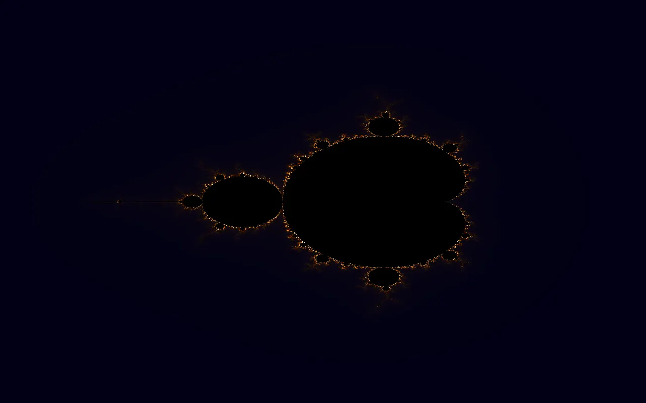 Initial view of Fractal Explorer