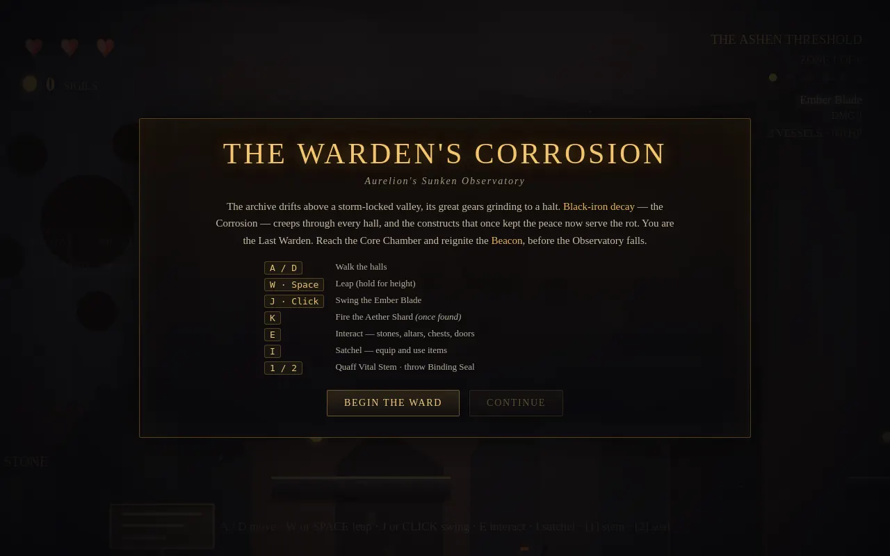 Initial view of Warden