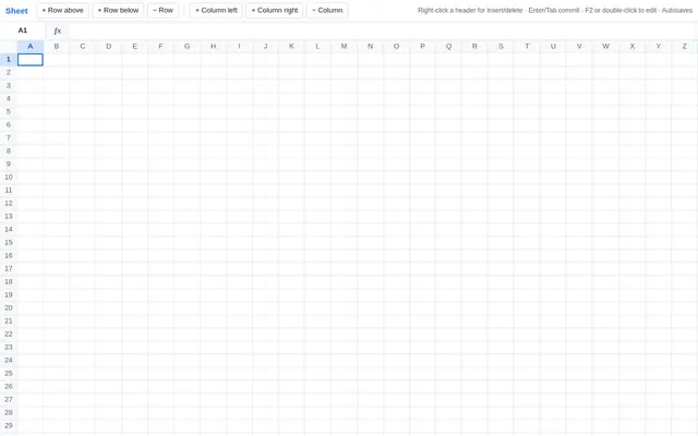 Spreadsheet screenshot
