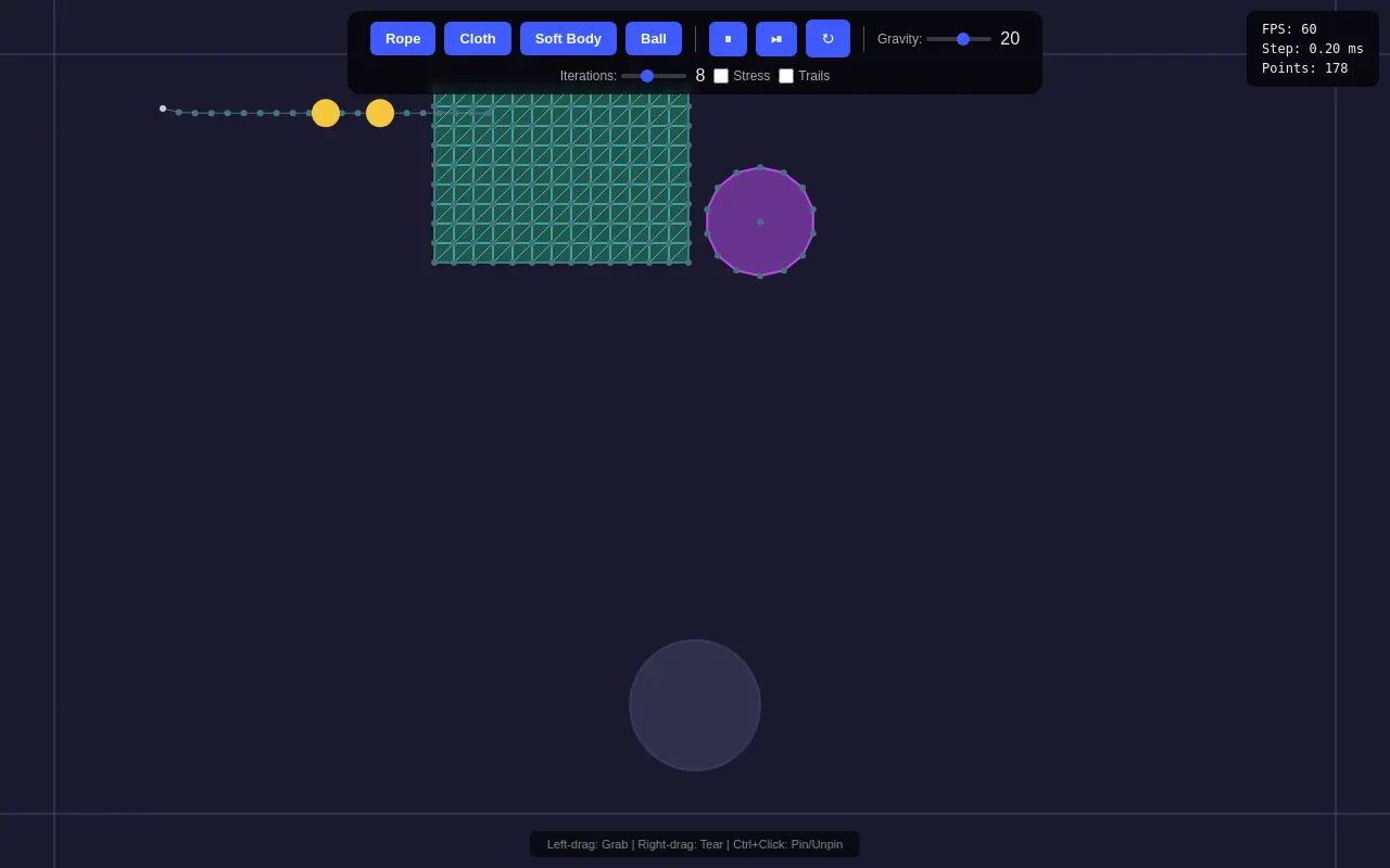 Initial view of Physics Playground