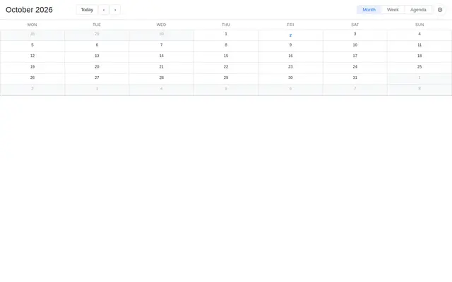 Calendar screenshot