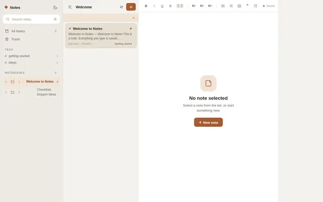 Notes screenshot