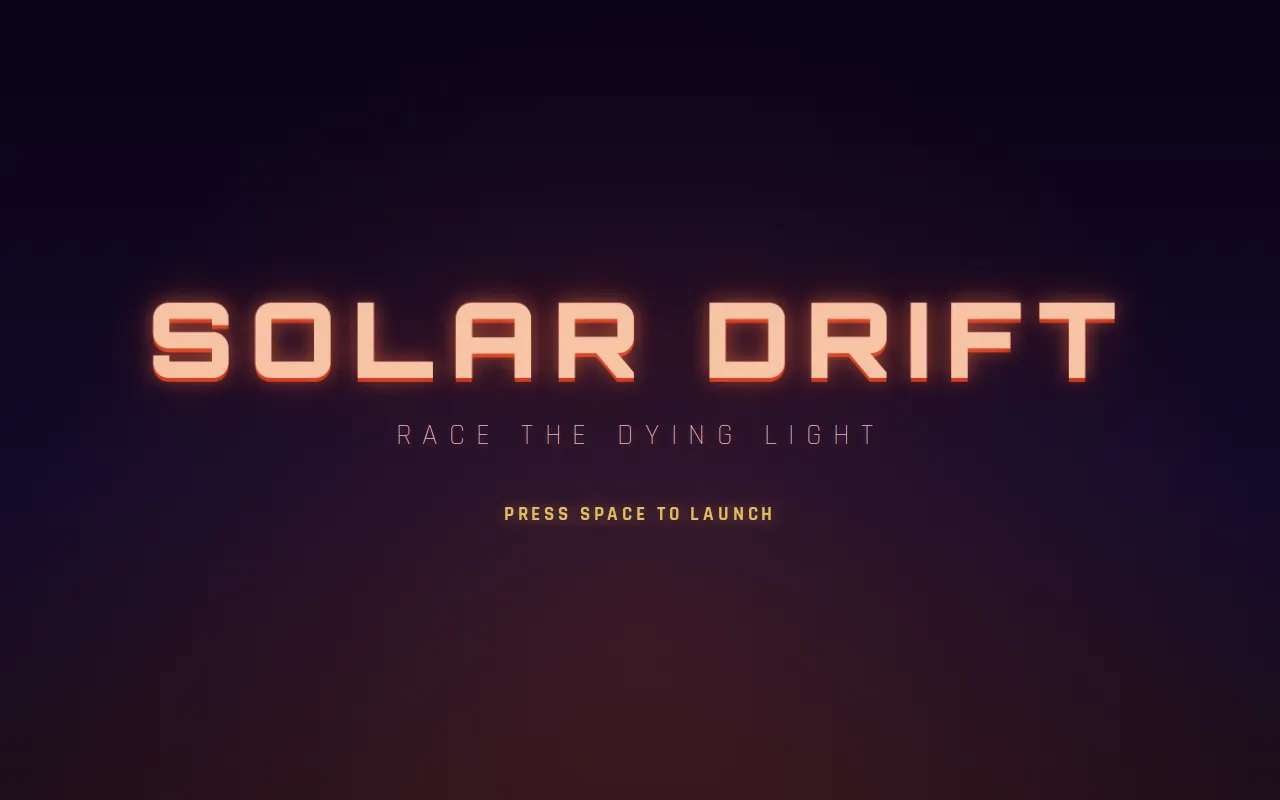 Initial view of Race the Sun