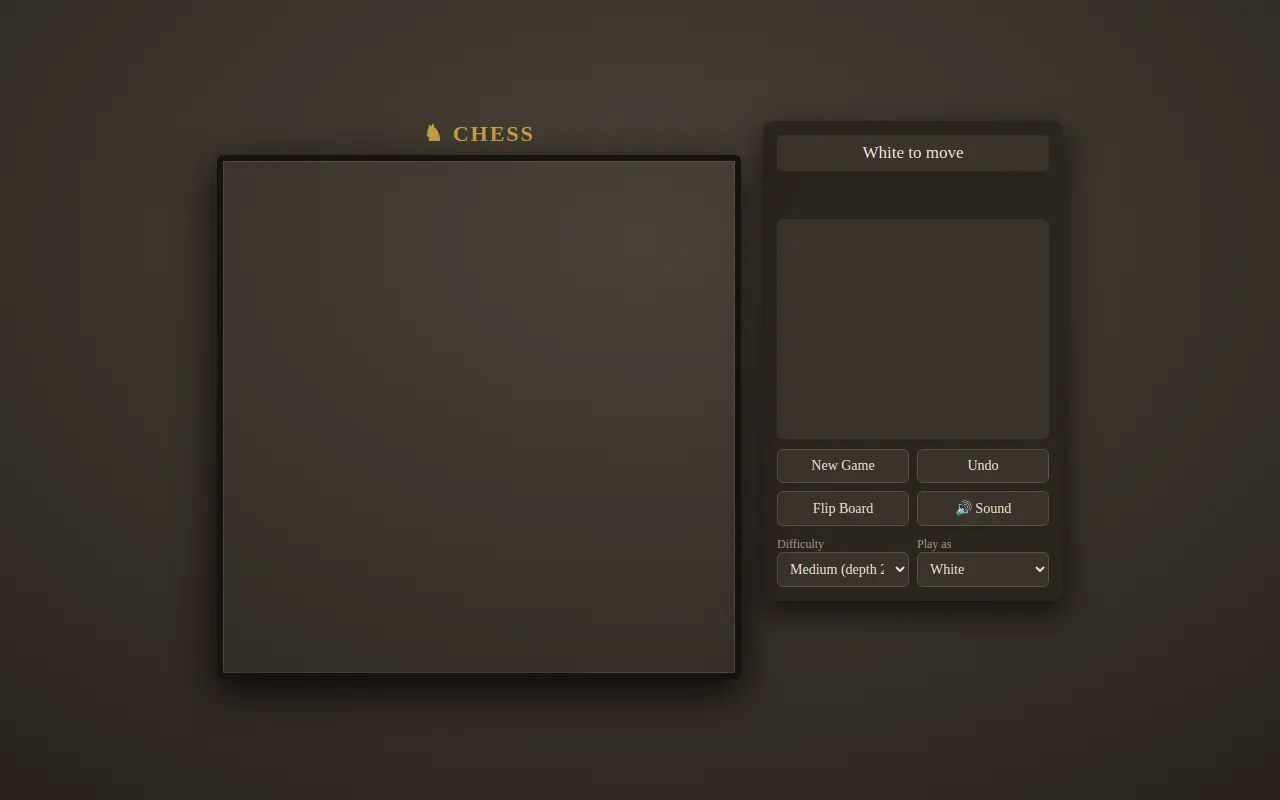 Initial view of Chess