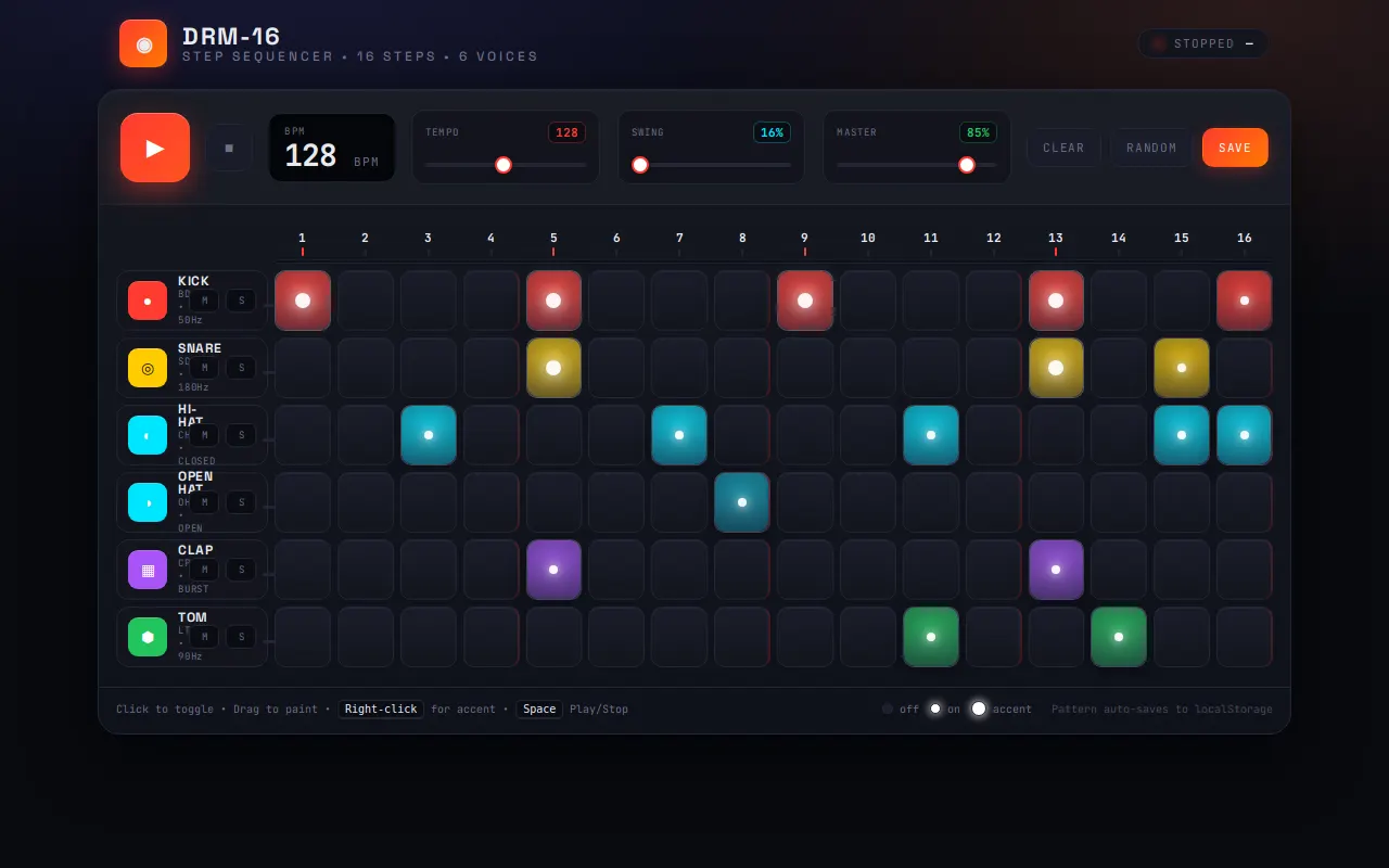 Initial view of Sequencer