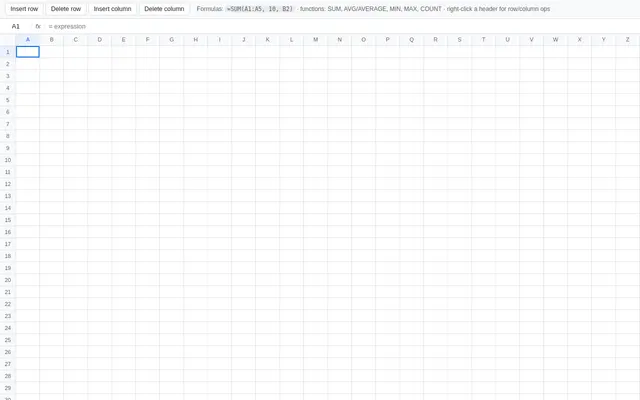 Spreadsheet screenshot