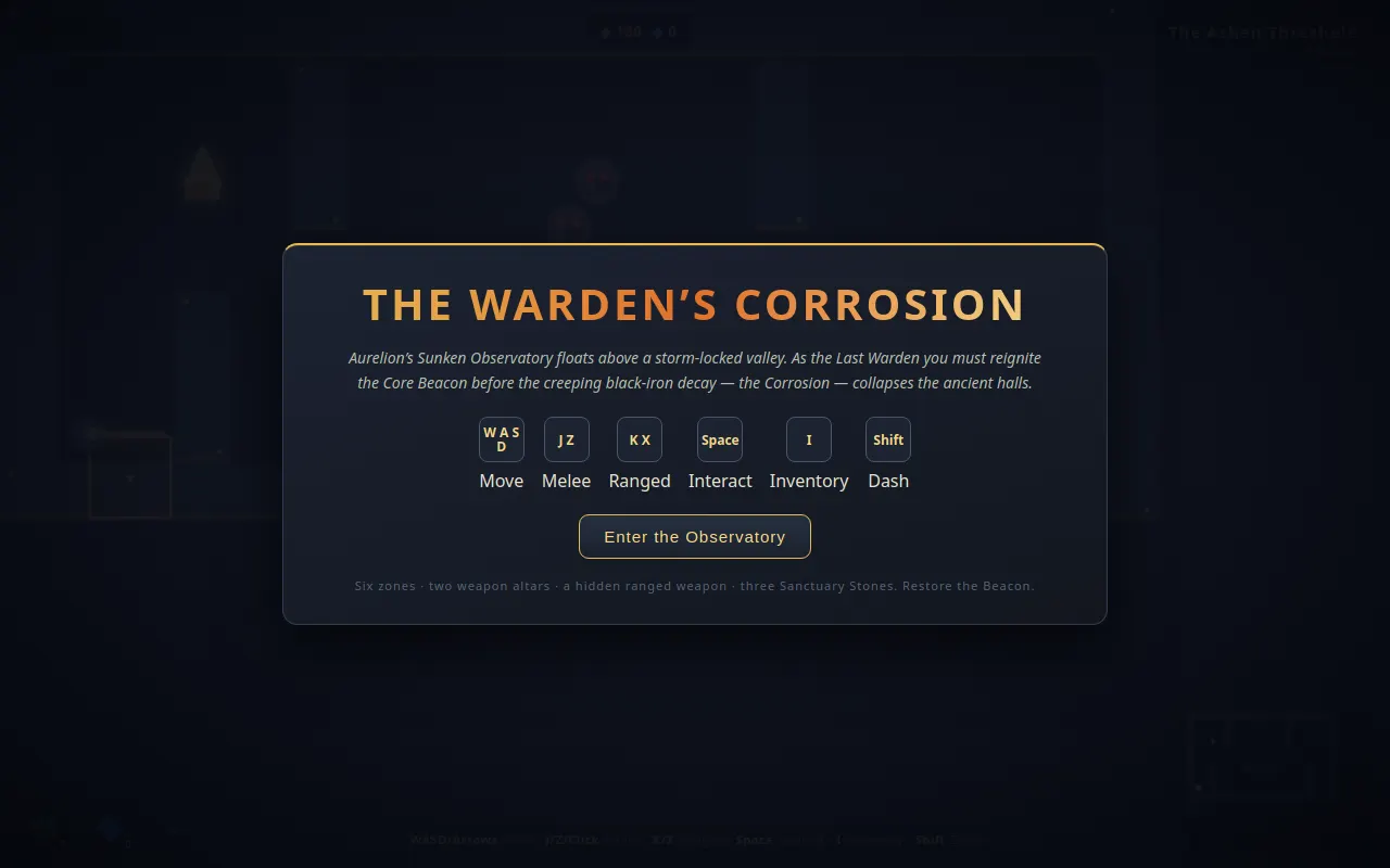 Initial view of Warden