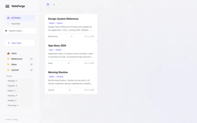 Notes screenshot