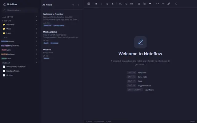 Notes screenshot
