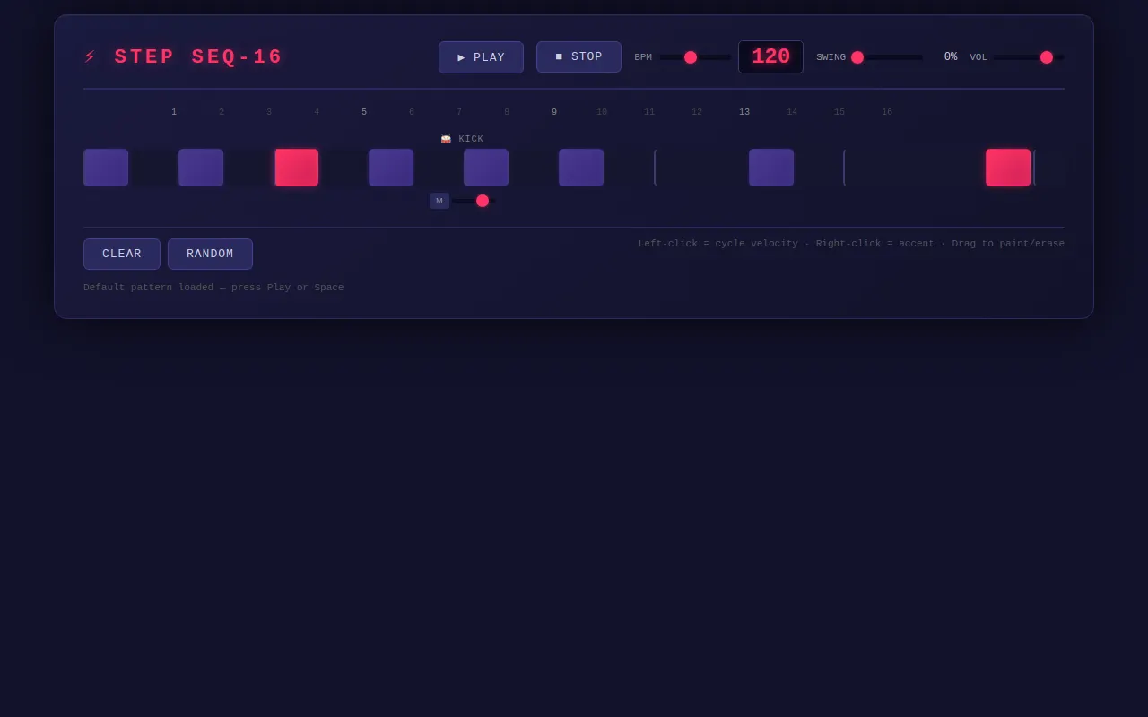 Initial view of Sequencer