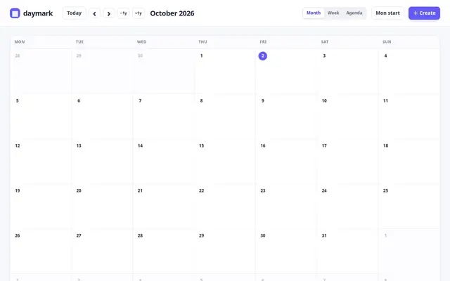 Calendar screenshot