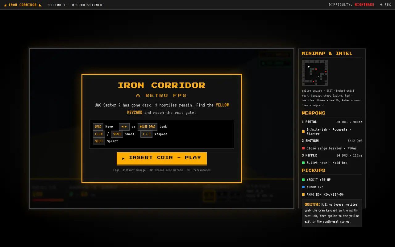 Initial view of DOOM