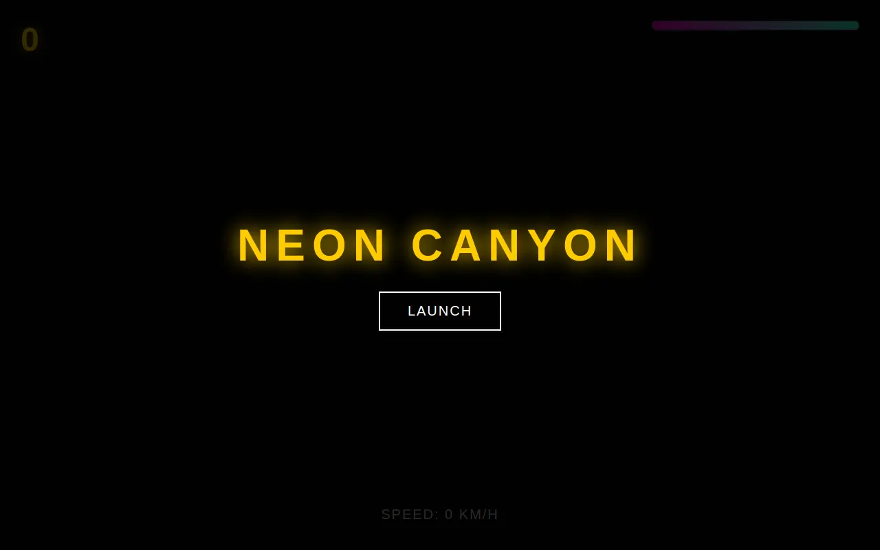 Initial view of Canyon Run