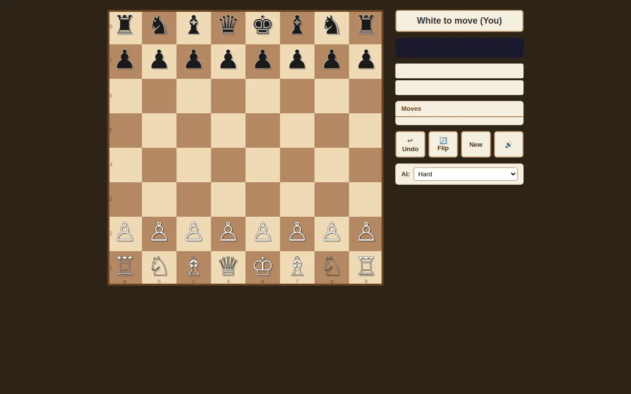 Initial view of Chess