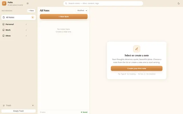 Notes screenshot
