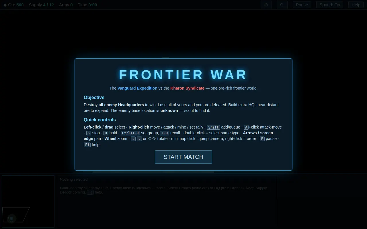 Initial view of RTS