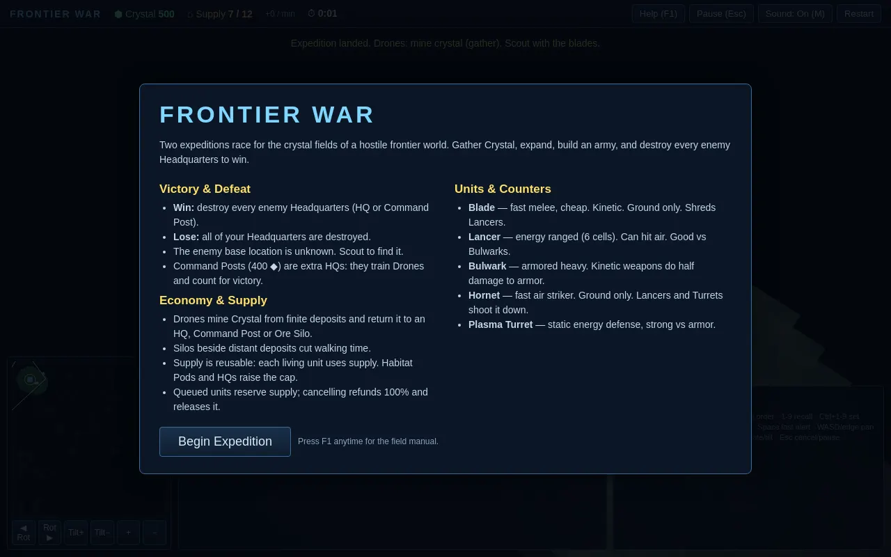 Initial view of RTS
