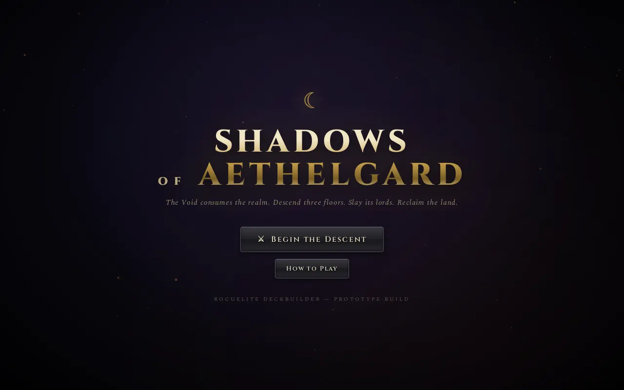 Initial view of Deckbuilder