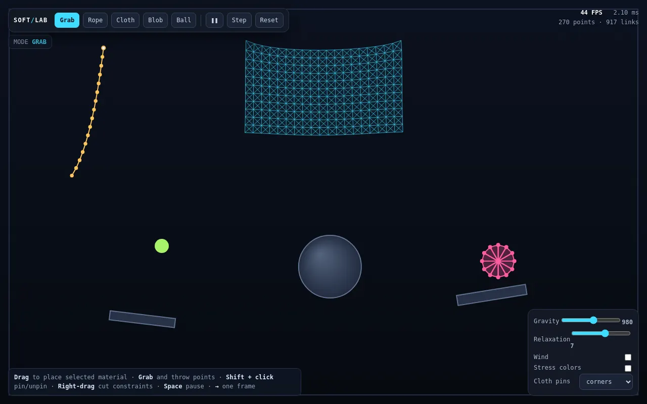 Initial view of Physics Playground