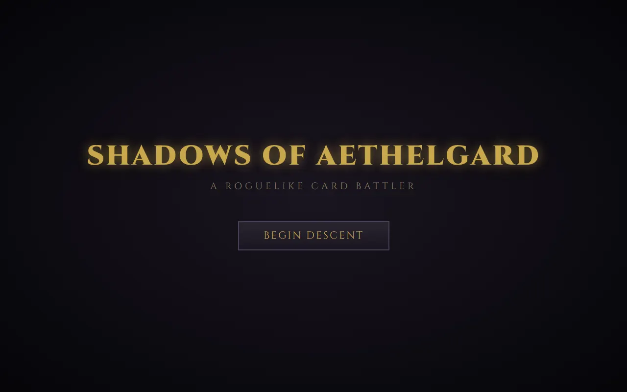 Initial view of Deckbuilder