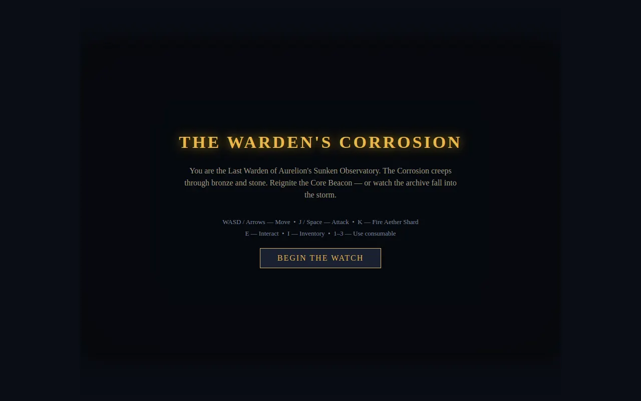 Initial view of Warden
