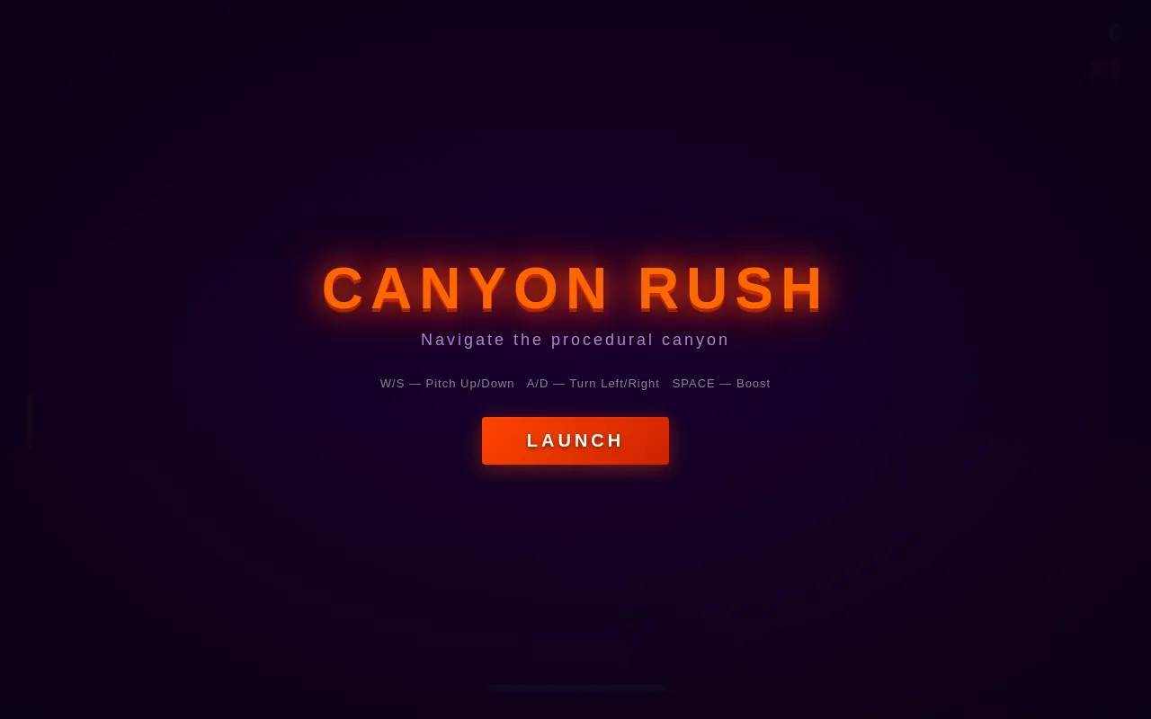 Initial view of Canyon Run
