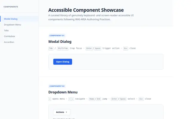 Accessible Components screenshot
