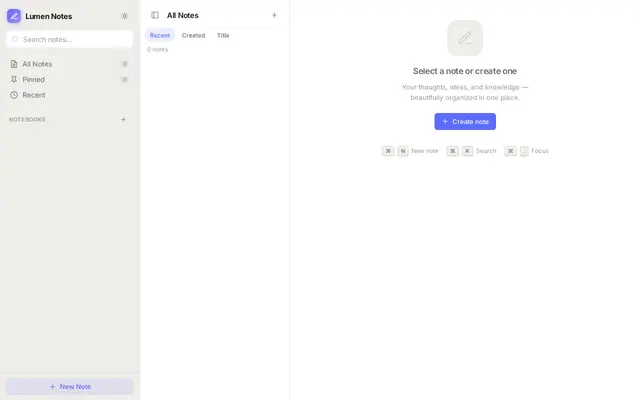 Notes screenshot