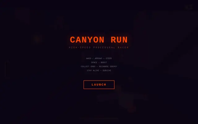 Canyon Run screenshot
