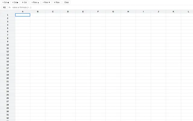 Spreadsheet screenshot