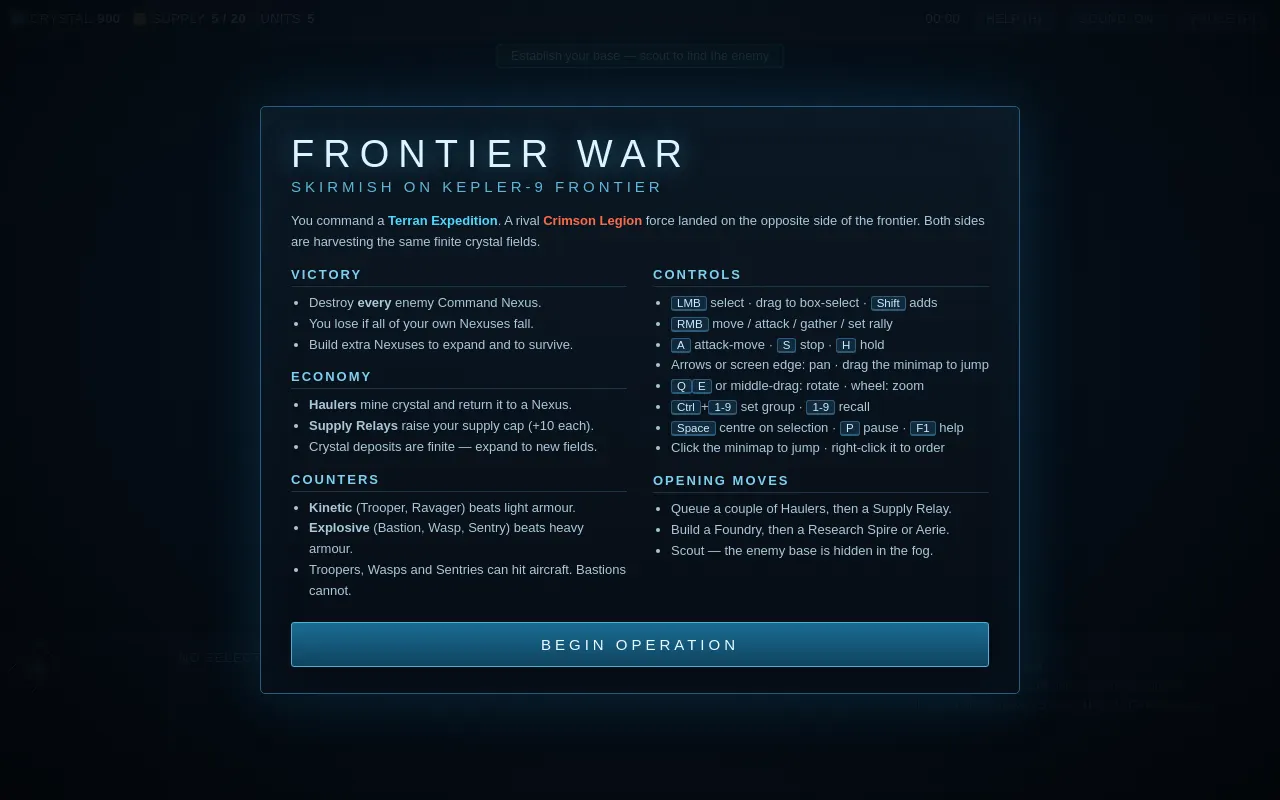 Initial view of RTS