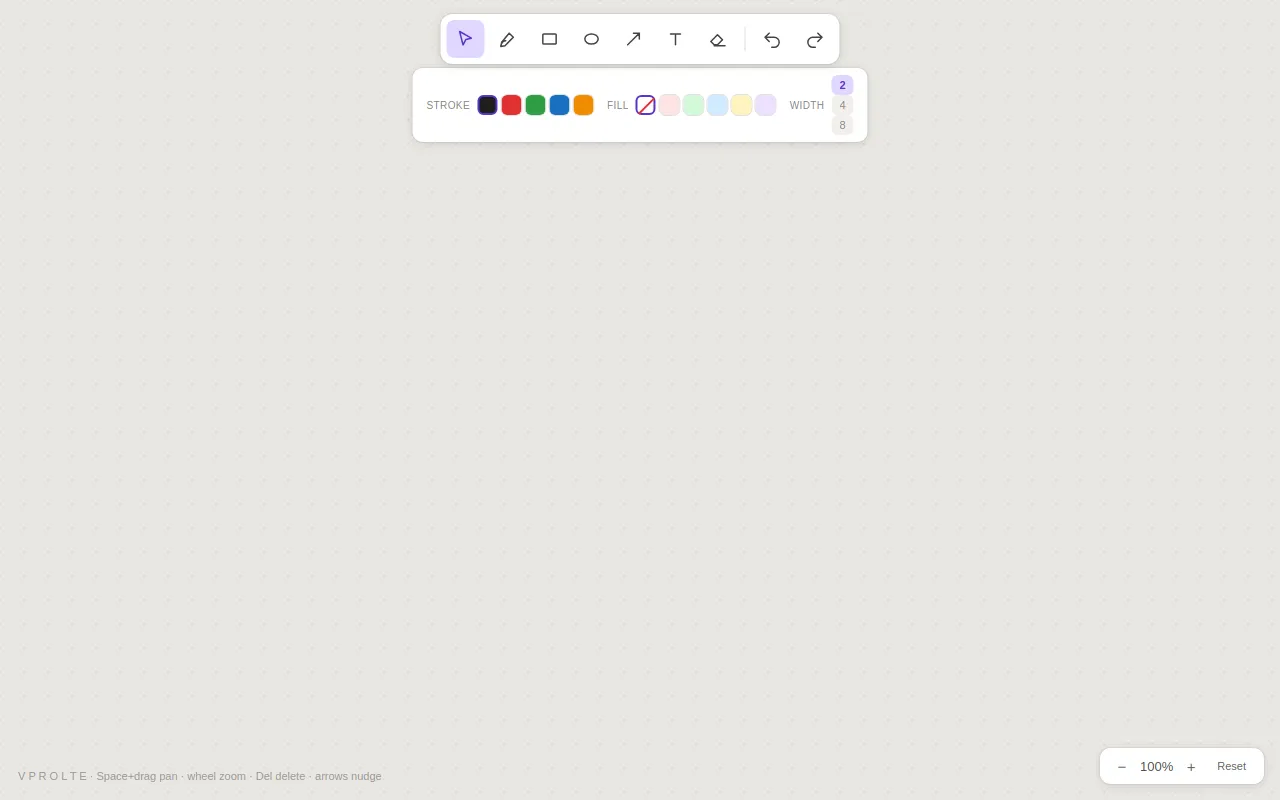 Initial view of Whiteboard