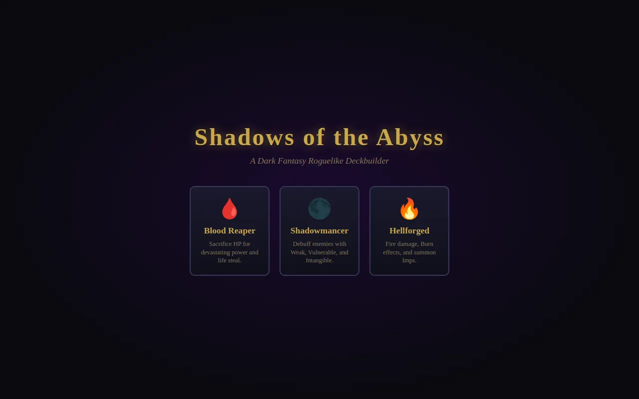 Initial view of Shadows